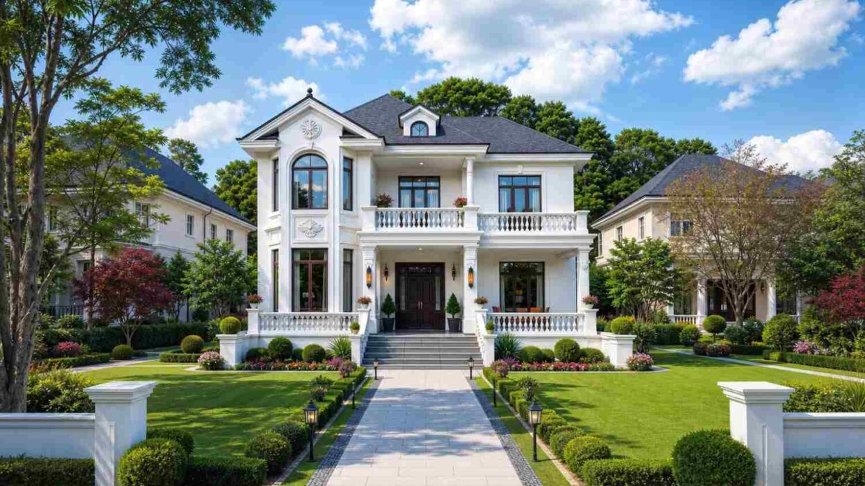 5 Bedroom Georgian Colonial House Plan for Formal Entertaining