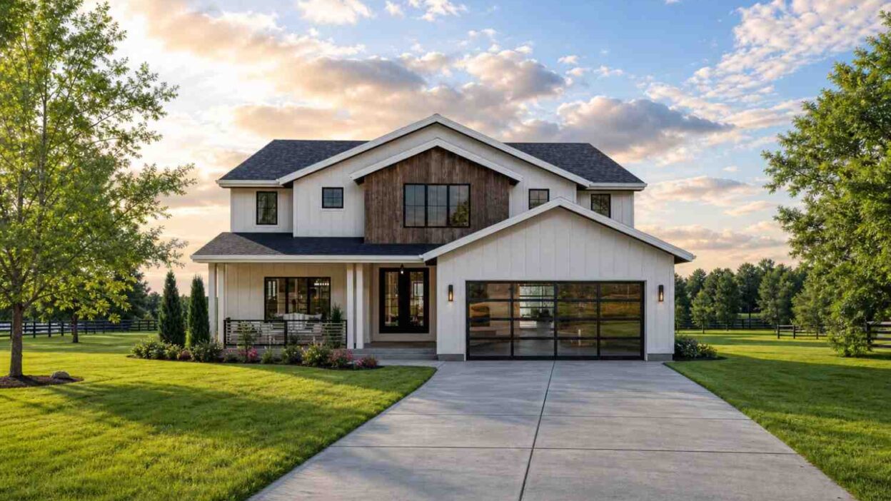 3 Bedroom 2 Story Modern Farmhouse House Plan with Open Loft