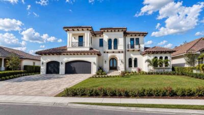 4-Bed Mediterranean House Plan With Pool, Spa & Outdoor Kitchen