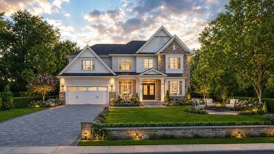 House Plan with Primary Suite on the Main Floor — 5 Bedroom Transitional Craftsman