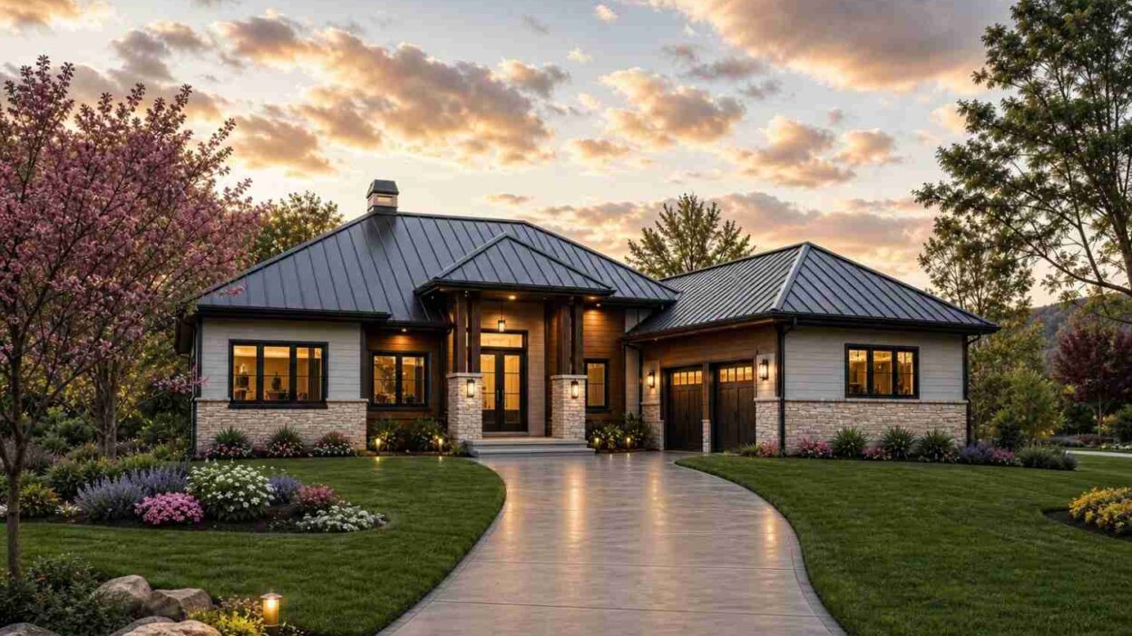 House Plan with Three Guest Suites — 5 Bedroom Hill Country Modern Farmhouse