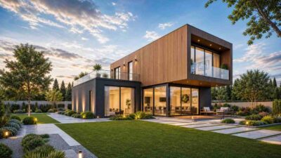 House Plan for a Young Couple: 2 Bedroom Cantilever Contemporary